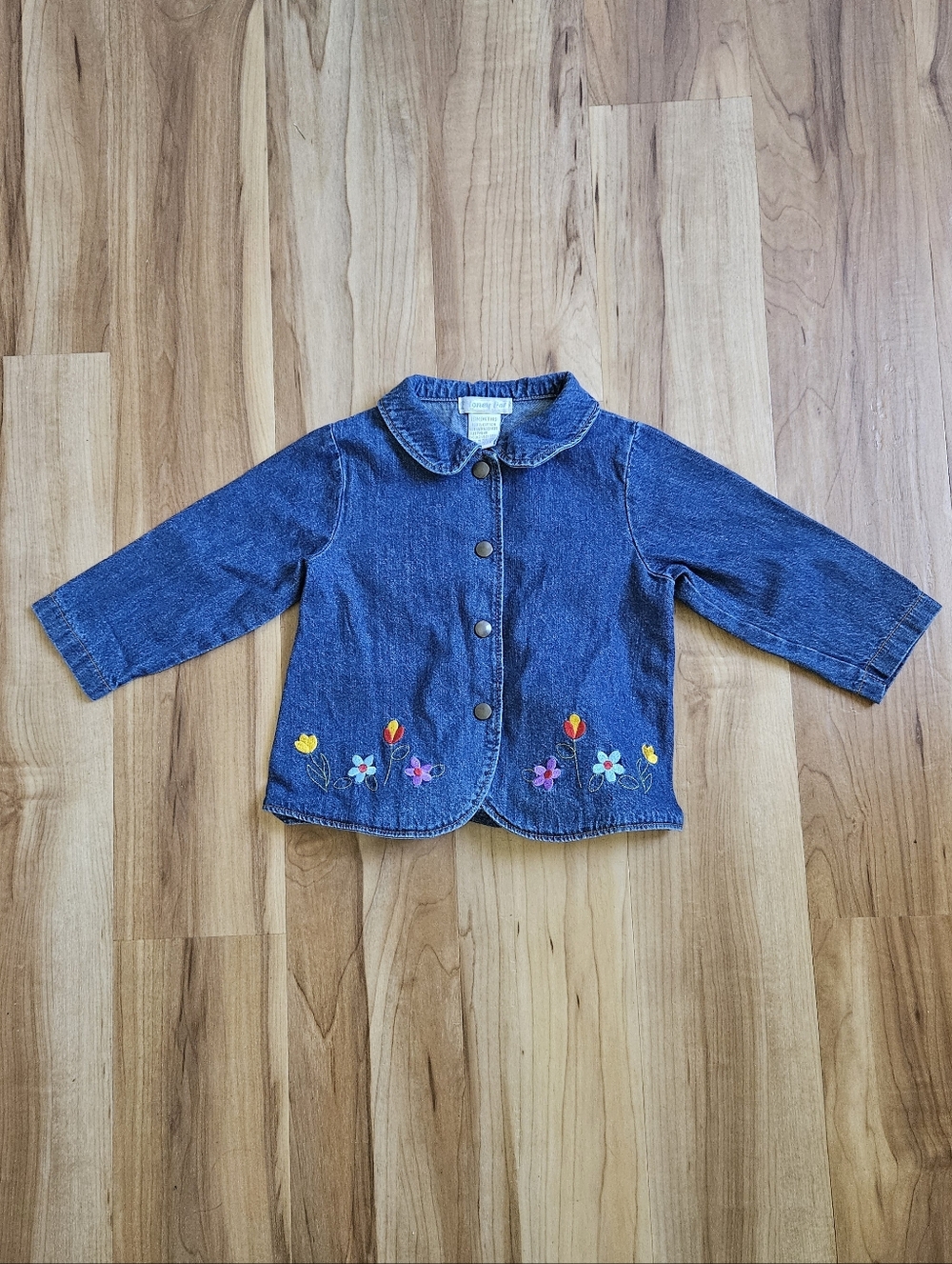 Vintage Embroidered Lightweight Denim Jacket